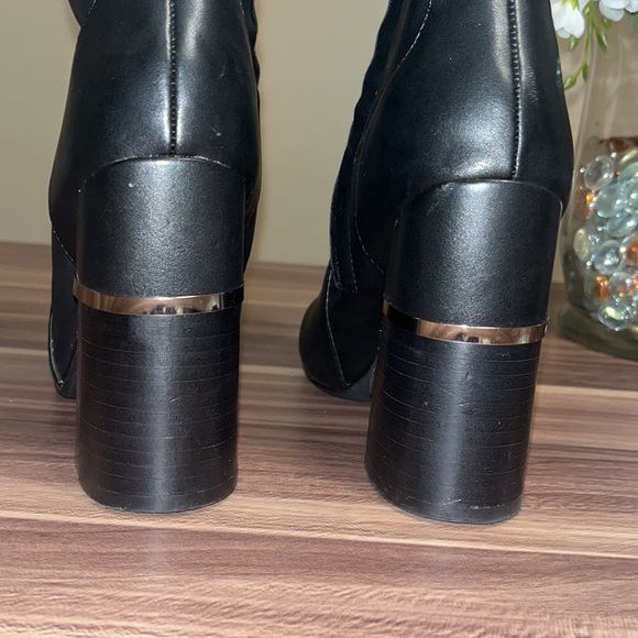 Lord and Taylor design lab, black, vegan leather boots - Picture 10 of 13